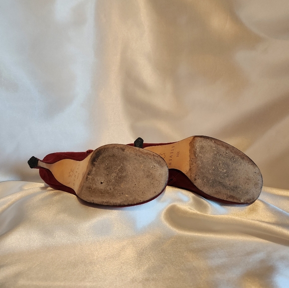 Steven by Steve Madden "Tennisha" Bootie Raspberry Suede with Silver Accents - Picture 3 of 4